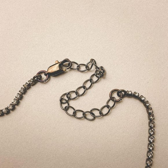 Vintage Furla Italy Rhinestone Tassel Necklace - Picture 7 of 9